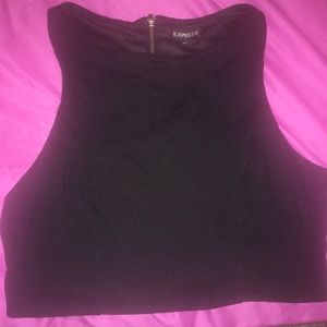 Express crop top zipper back
